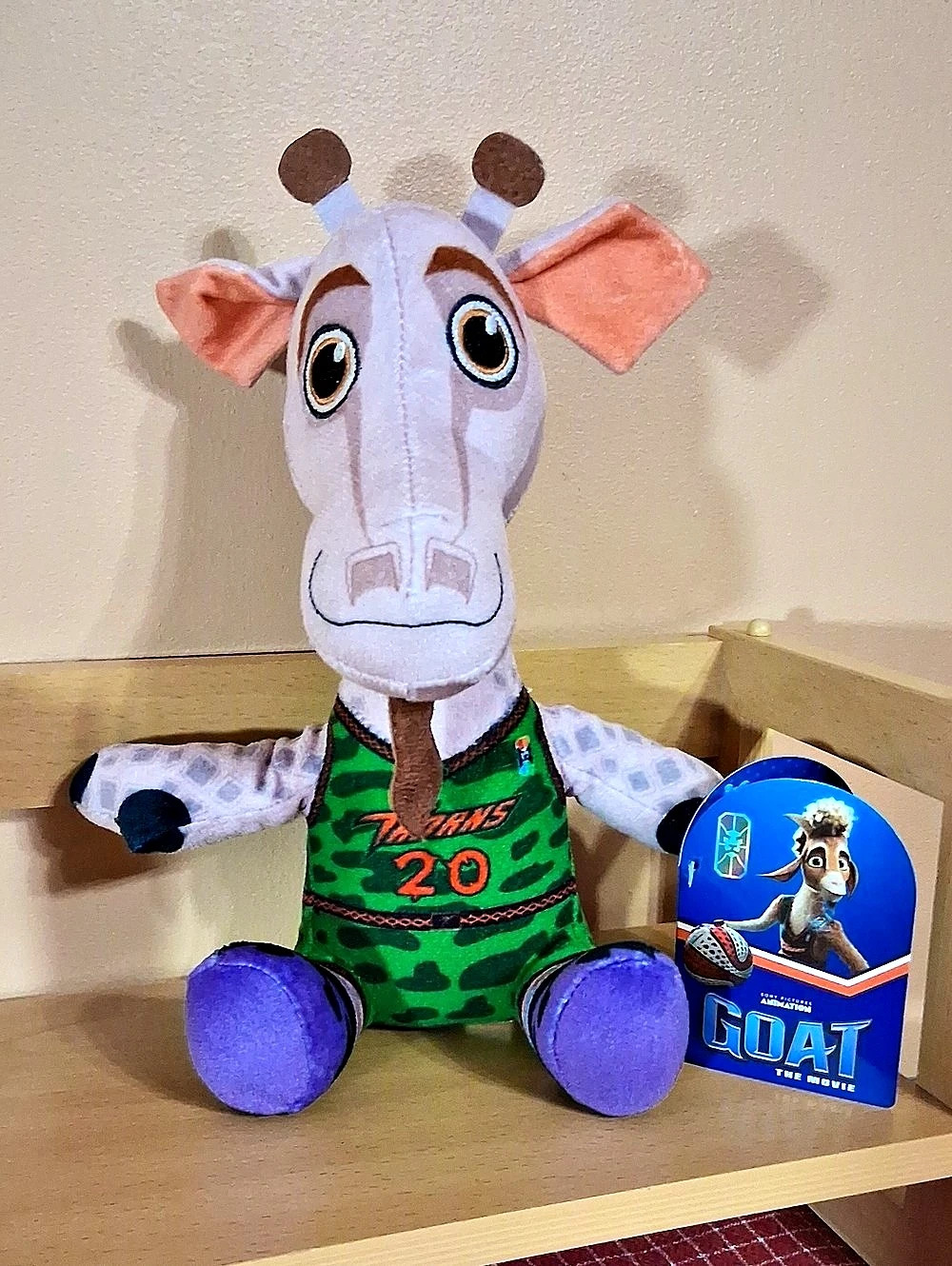 The Toy Factory GOAT The Movie Lenny Williamson #20 Giraffe Plush. NWT.